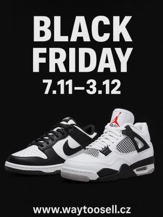 🖤 BLACK FRIDAY 7.11 – 3.12 🖤 🔥 Sleva na ty nejžhavější páry sezóny! 🔥 👟 Nike Dunk Low 👟 Air Jordan 4 👟 a spousta dalších...
